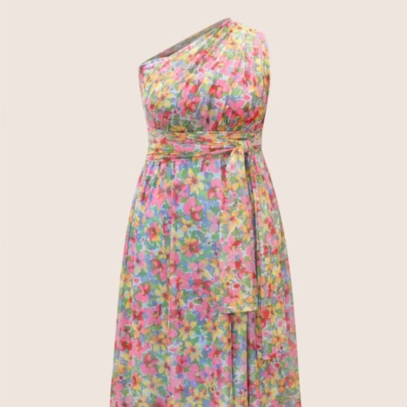 BloomChic Everywhere Dress - Colored Floral Belted Dress XL us 14 - Picture 7 of 9